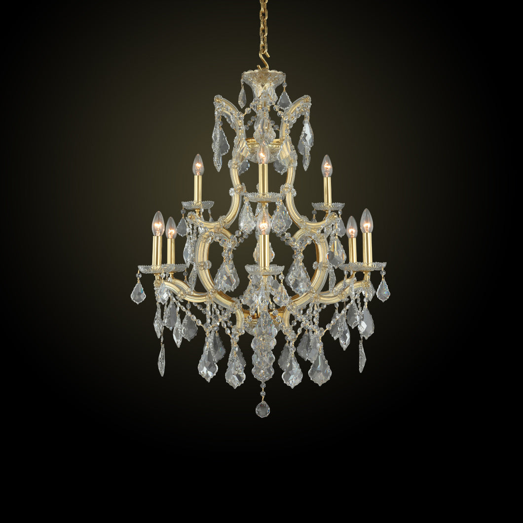 31111-116-119-105 Chandelier 25-9+1 Gold Pend