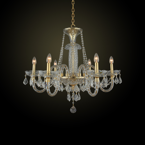 31411-113-119-105 Chandelier 504-6 Gold Pend